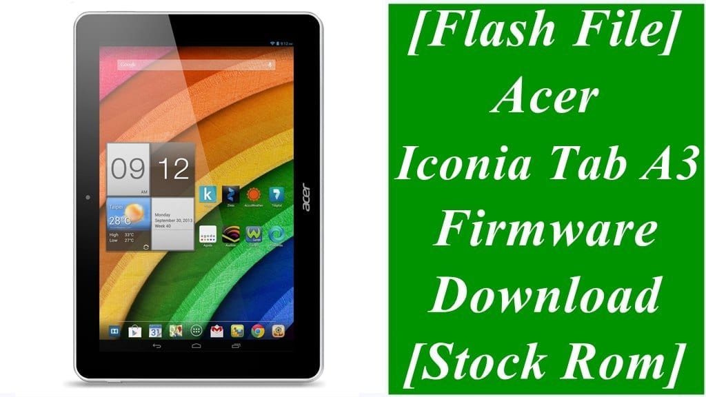 Acer Iconia Tab A3 Firmware