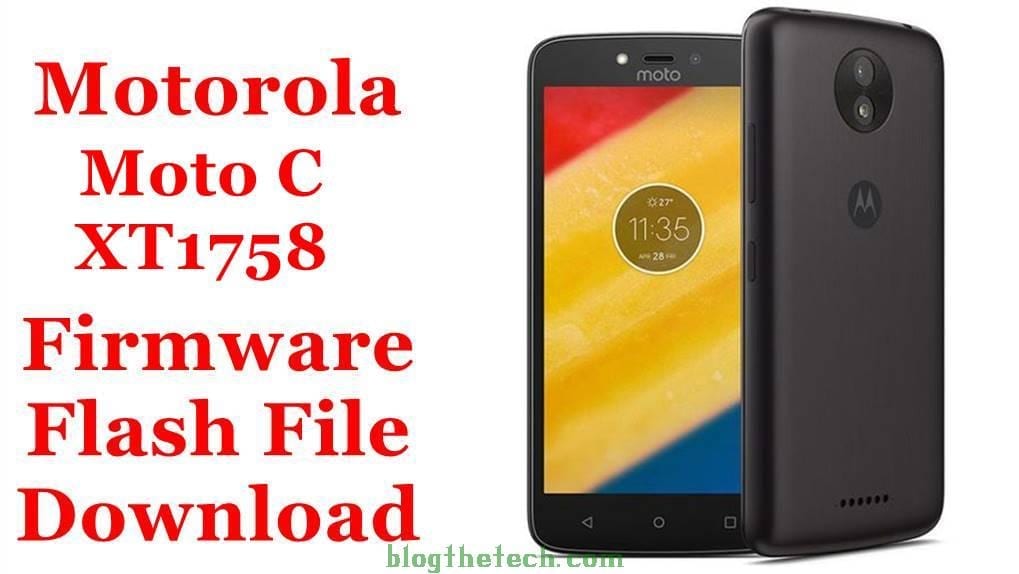 Motorola Moto C XT1758 Firmware