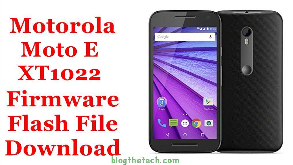 Motorola Moto E XT1022 Firmware
