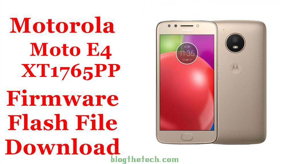 Motorola Moto E4 XT1765PP Firmware