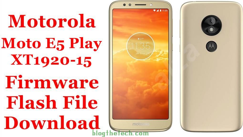 Motorola Moto E5 Play XT1920-15 Firmware