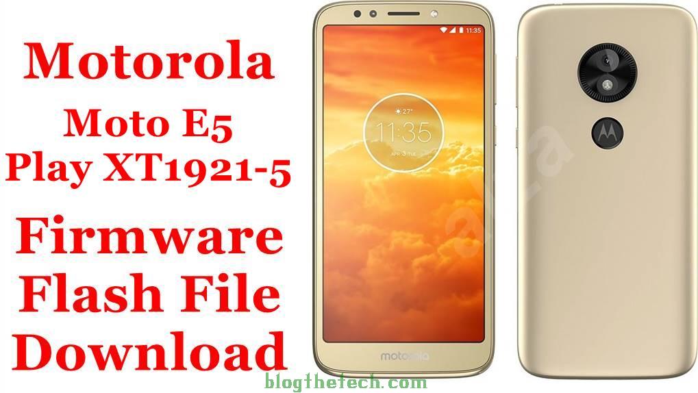 Motorola Moto E5 Play XT1921-5 Firmware