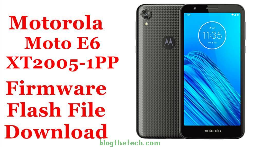 Motorola Moto E6 XT2005-1PP Firmware