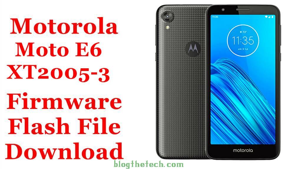 Motorola Moto E6 XT2005-3 Firmware