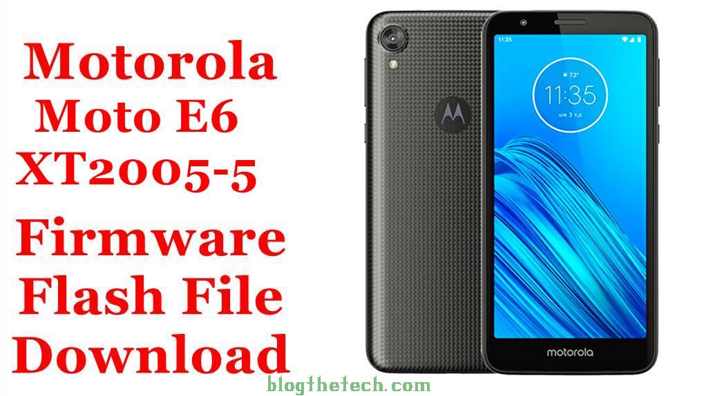 Motorola Moto E6 XT2005-5 Firmware