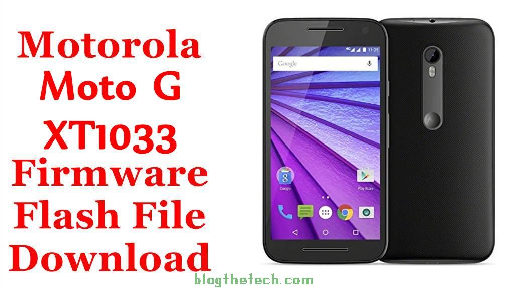 Motorola Moto G XT1033 Firmware