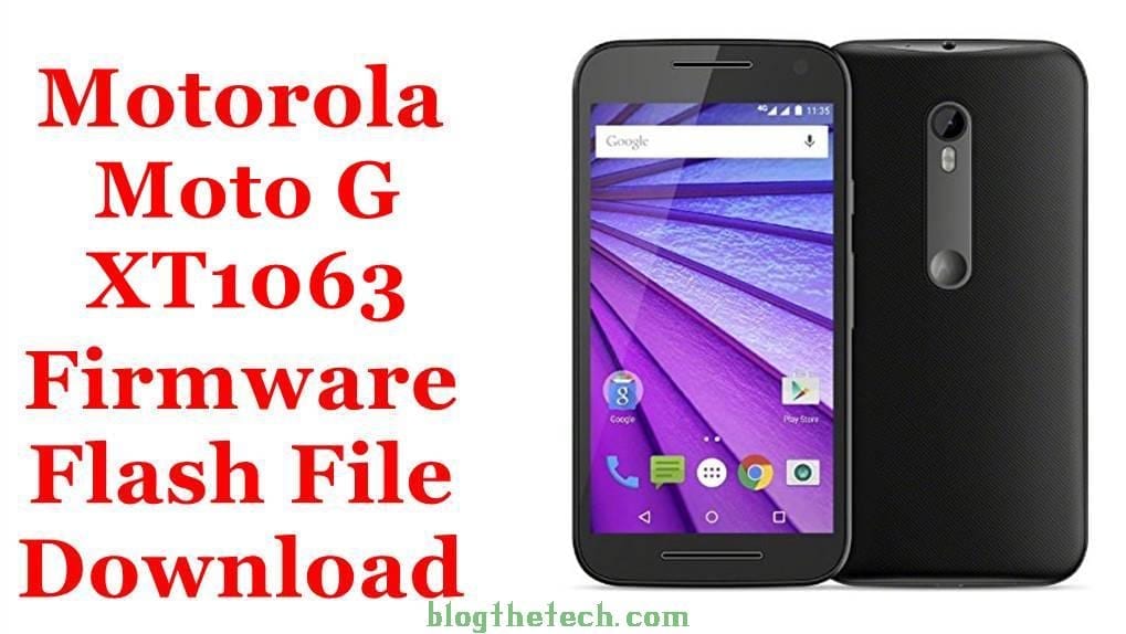 Motorola Moto G XT1063 Firmware