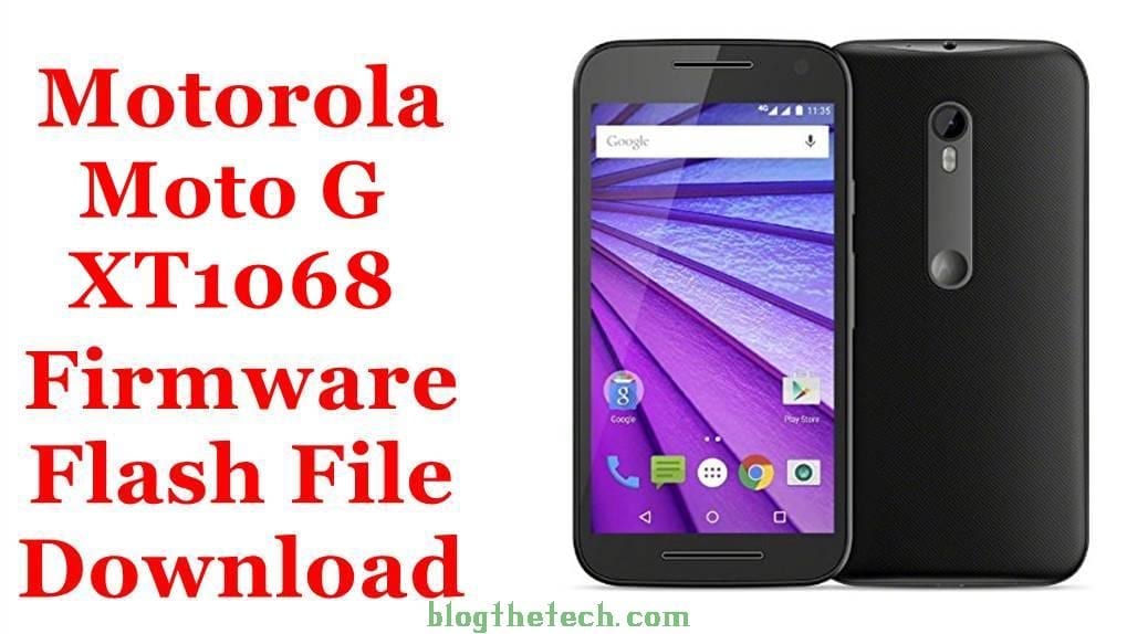 Motorola Moto G XT1068 Firmware