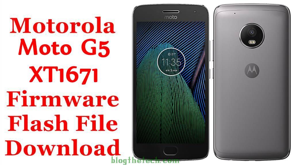 Motorola Moto G5 XT1671 Firmware