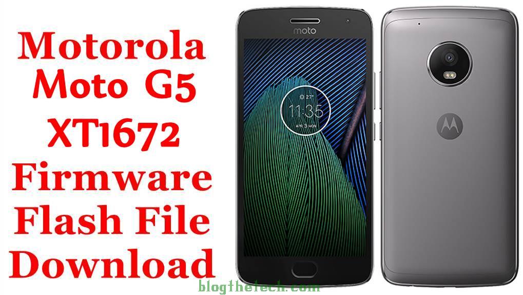 Motorola Moto G5 XT1672 Firmware