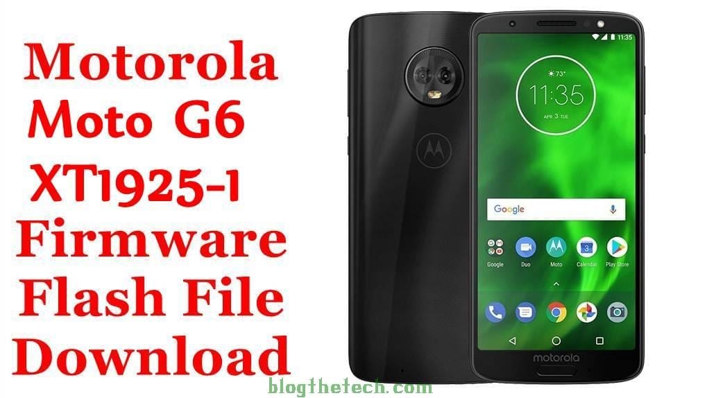 Motorola Moto G6 XT1925-1 Firmware