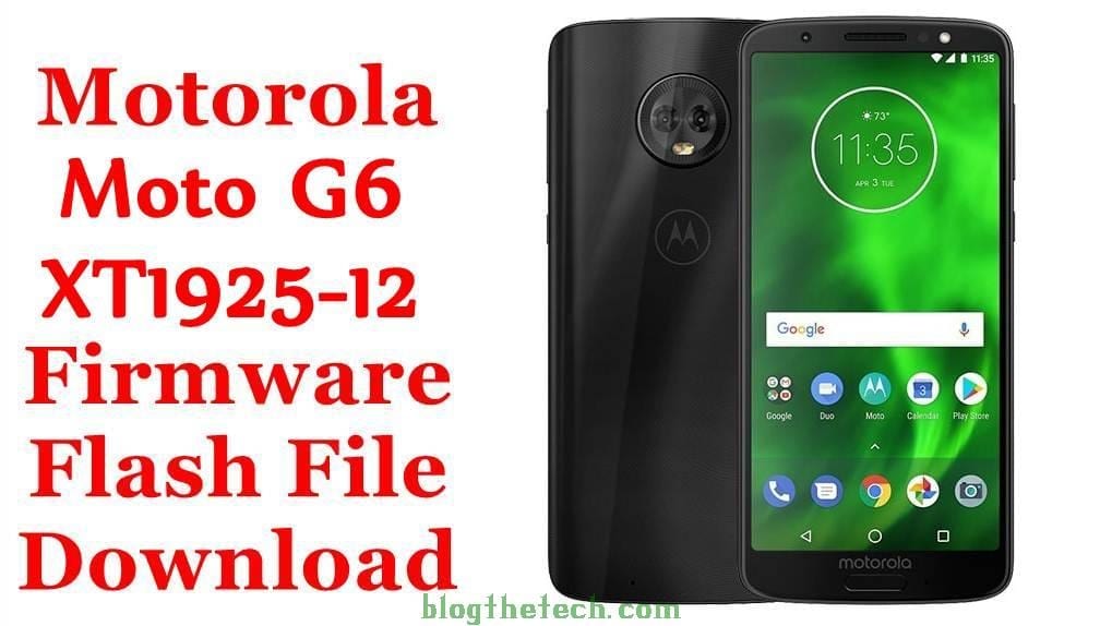 Motorola Moto G6 XT1925-12 Firmware