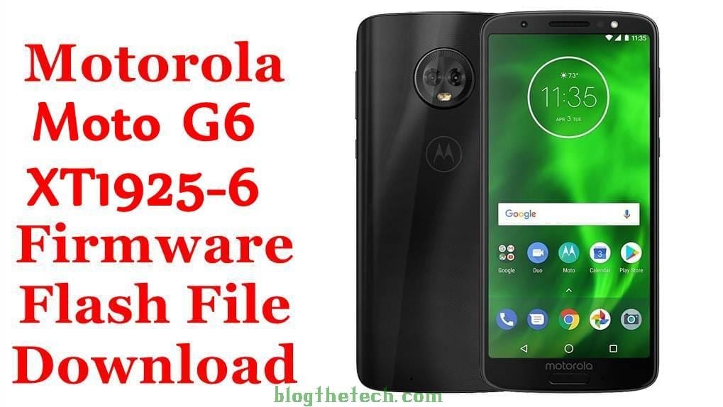 Motorola Moto G6 XT1925-6 Firmware