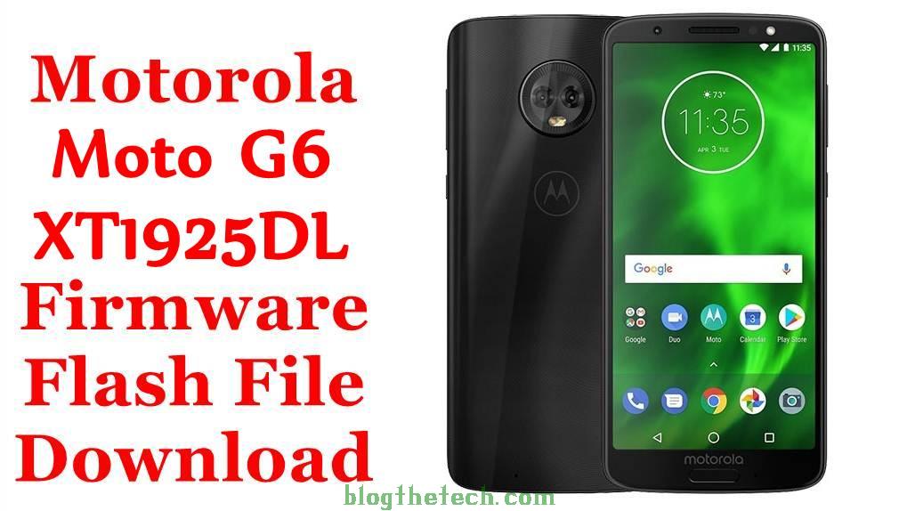 Motorola Moto G6 XT1925DL Firmware