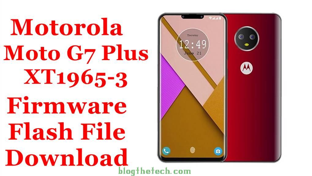 Motorola Moto G7 Plus XT1965-3 Firmware