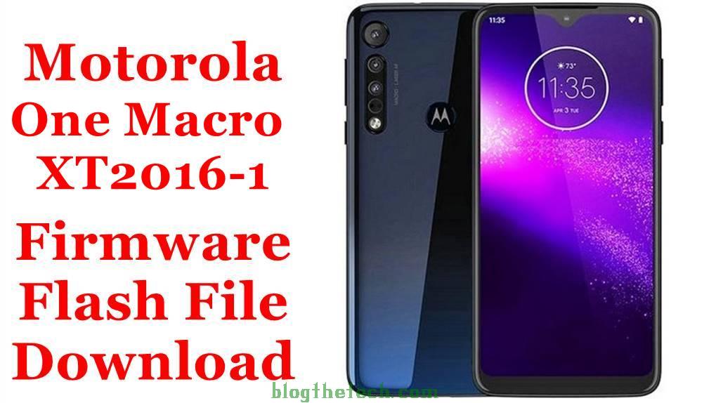 Motorola One Macro XT2016-1 Firmware