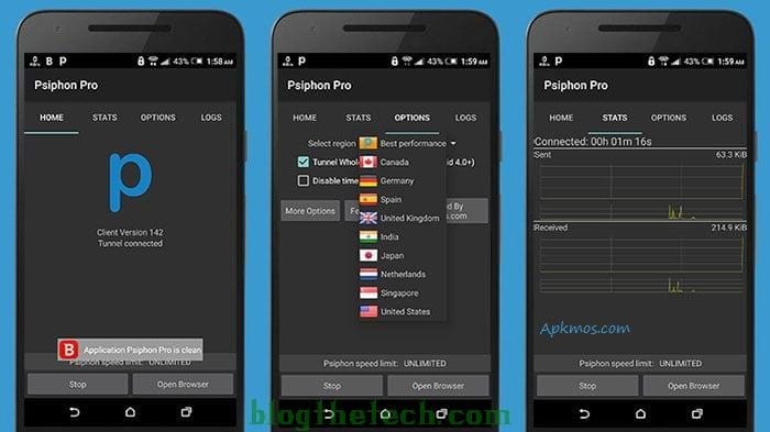 Psiphon VPN app Android