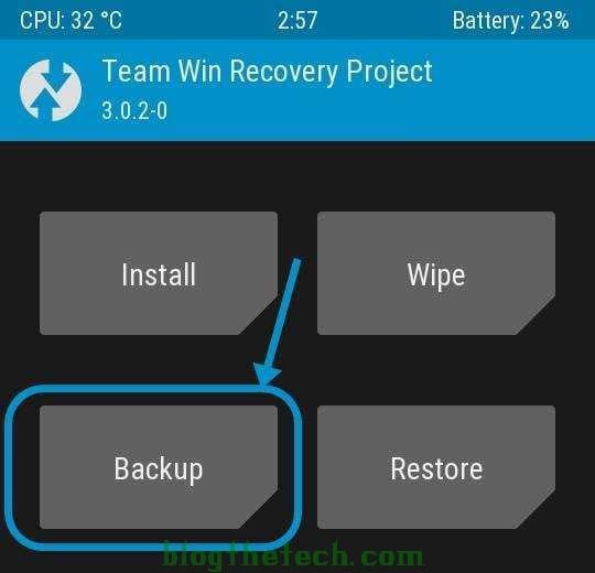 Back Up with TWRP Recovery