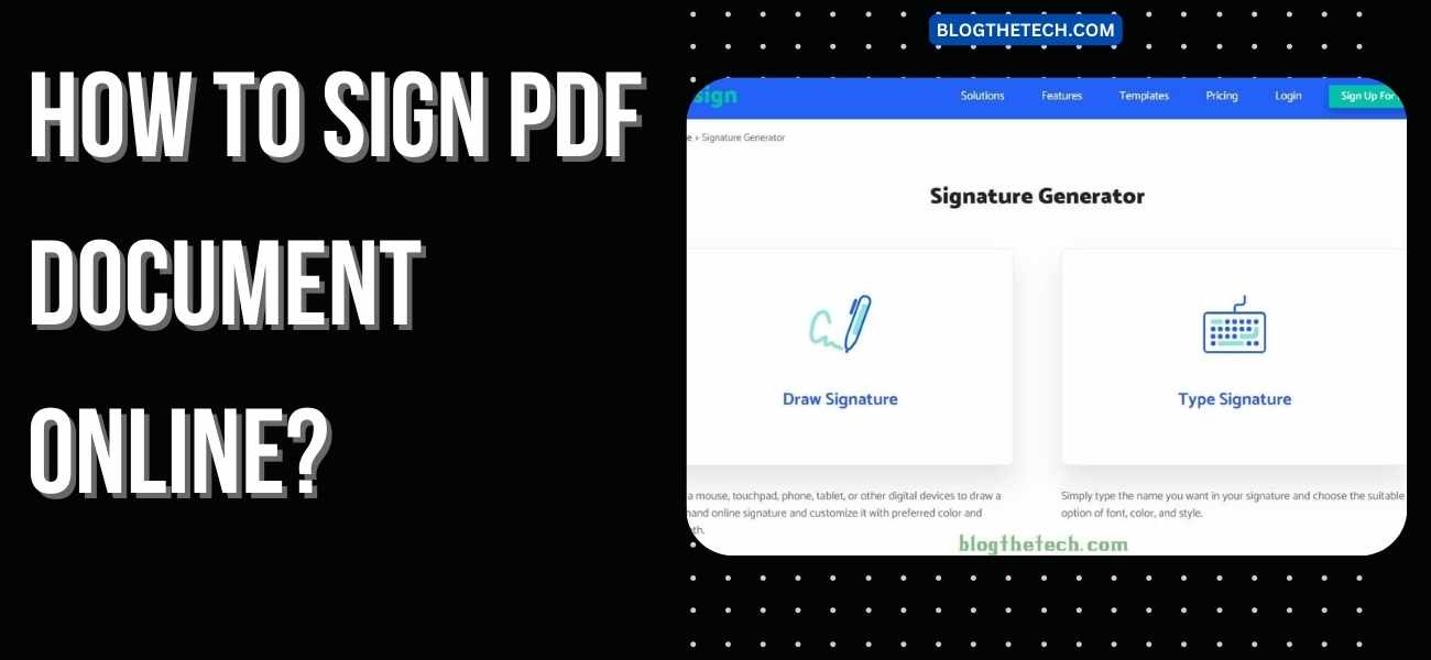 How to Sign PDF Document Online with CocoSign
