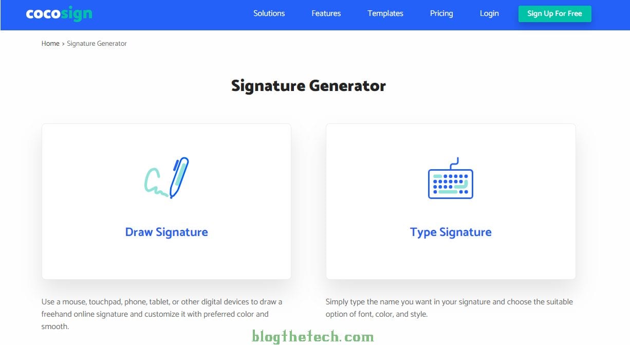 signature generator Cocosign