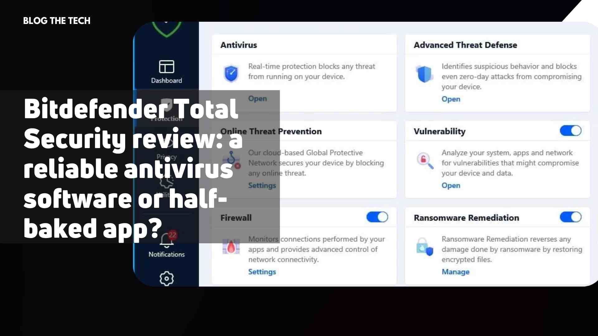 Bitdefender Total Security Review: A Reliable Antivirus Software Or  Half-baked App? | Blog The Tech