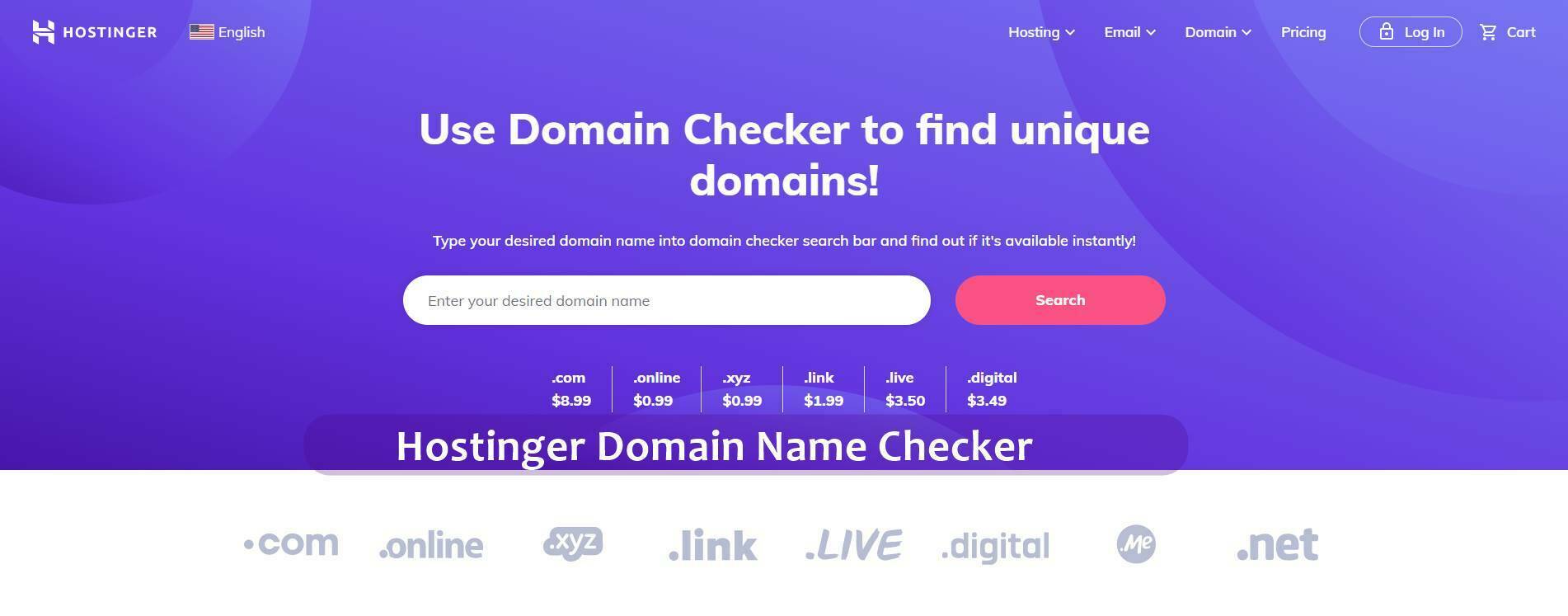 Hostinger Domain Name Checker