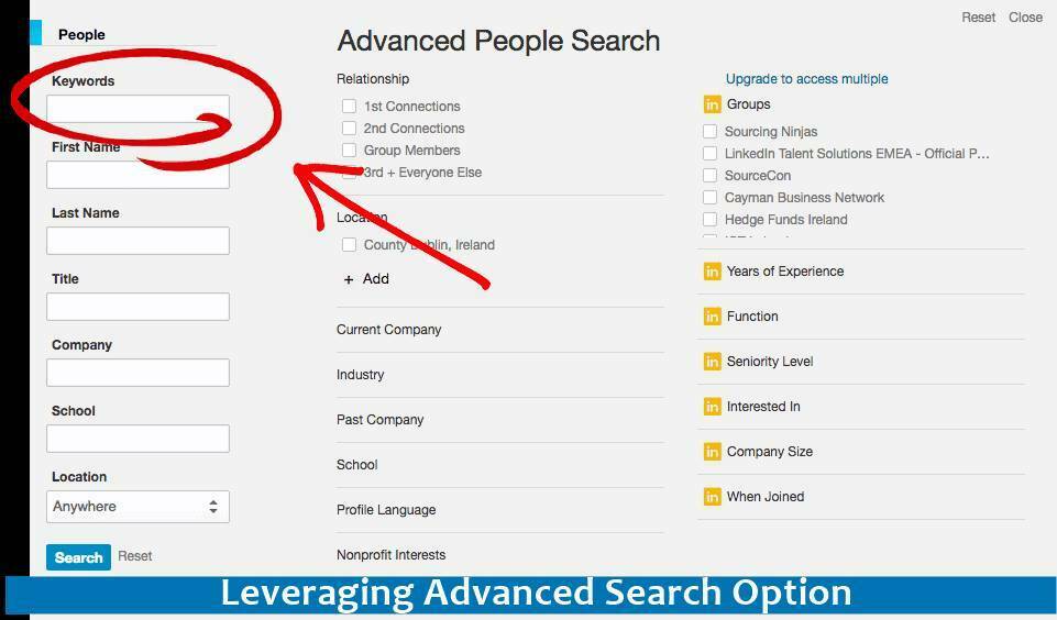 Leveraging Advanced Search Option