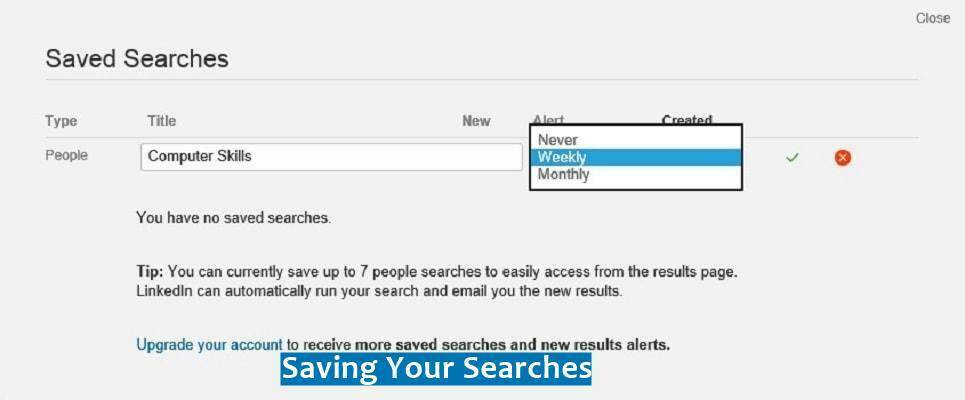 Saving Your Searches