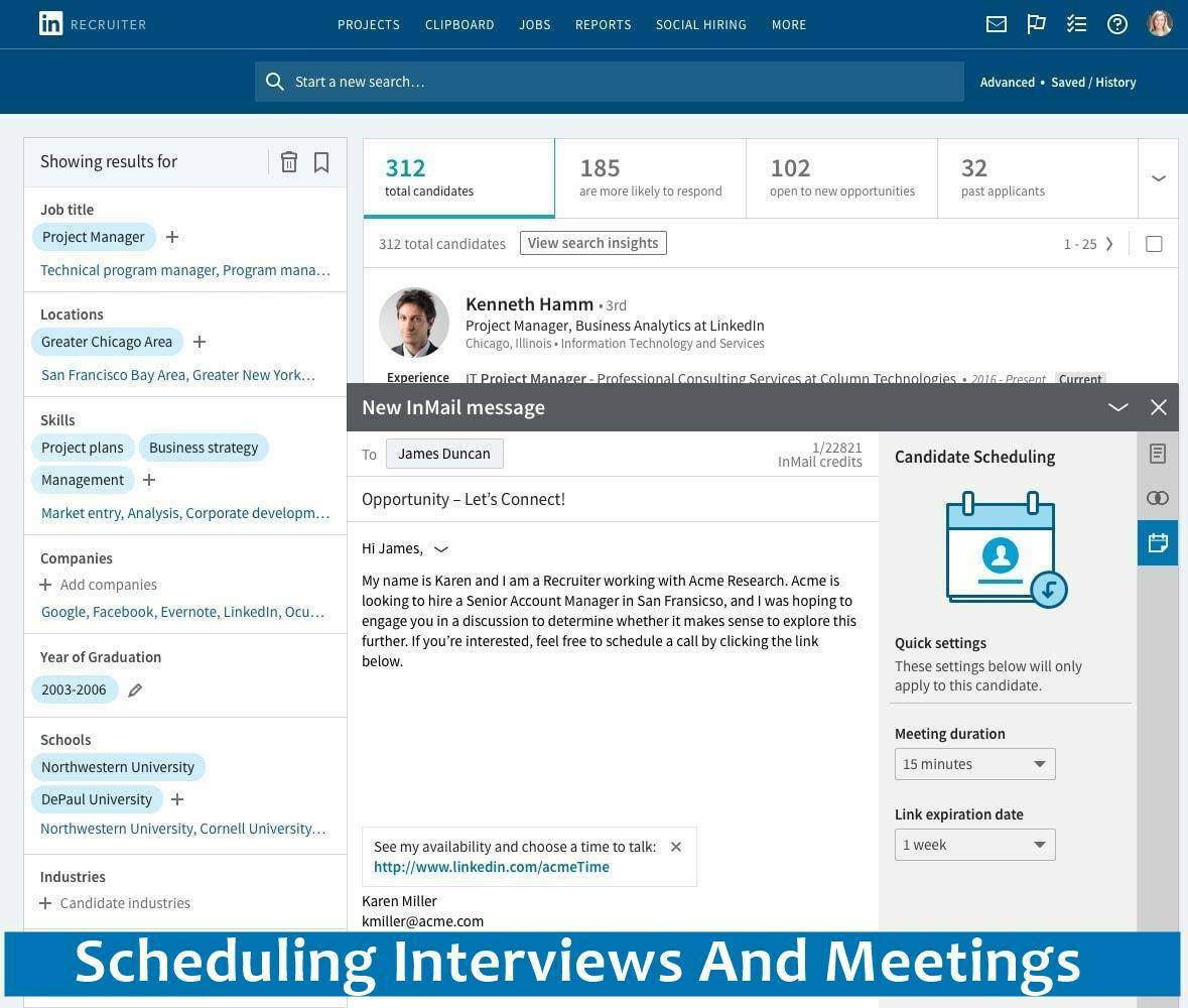 Scheduling Interviews And Meetings