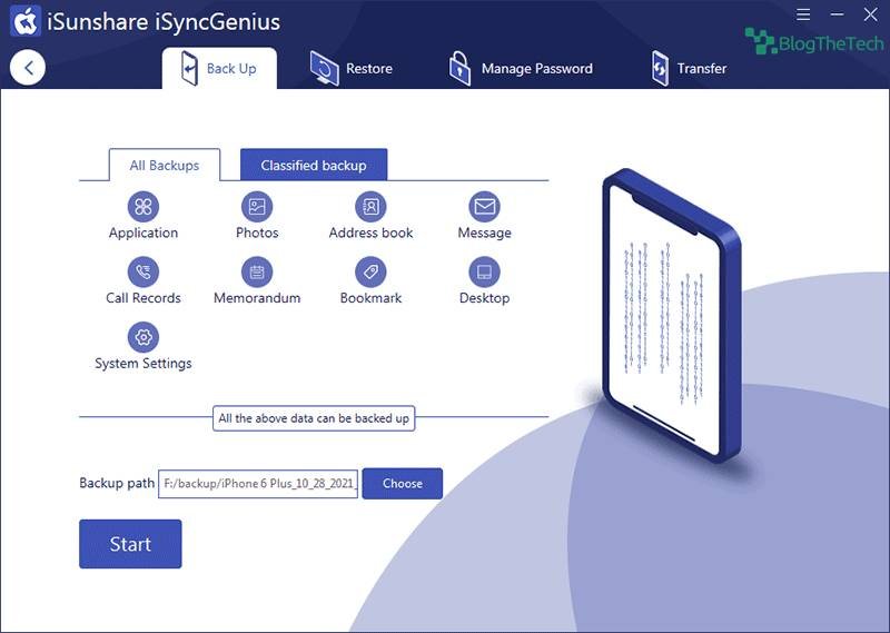 iSunshare iSyncGenius Backup