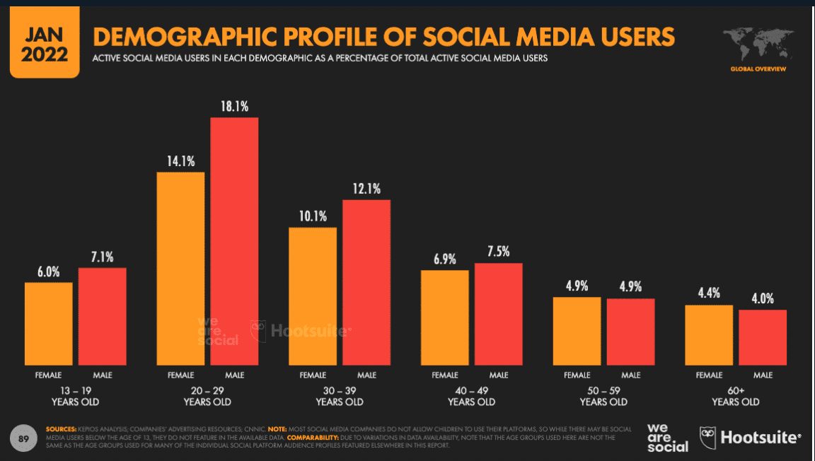 Demographics of social media user