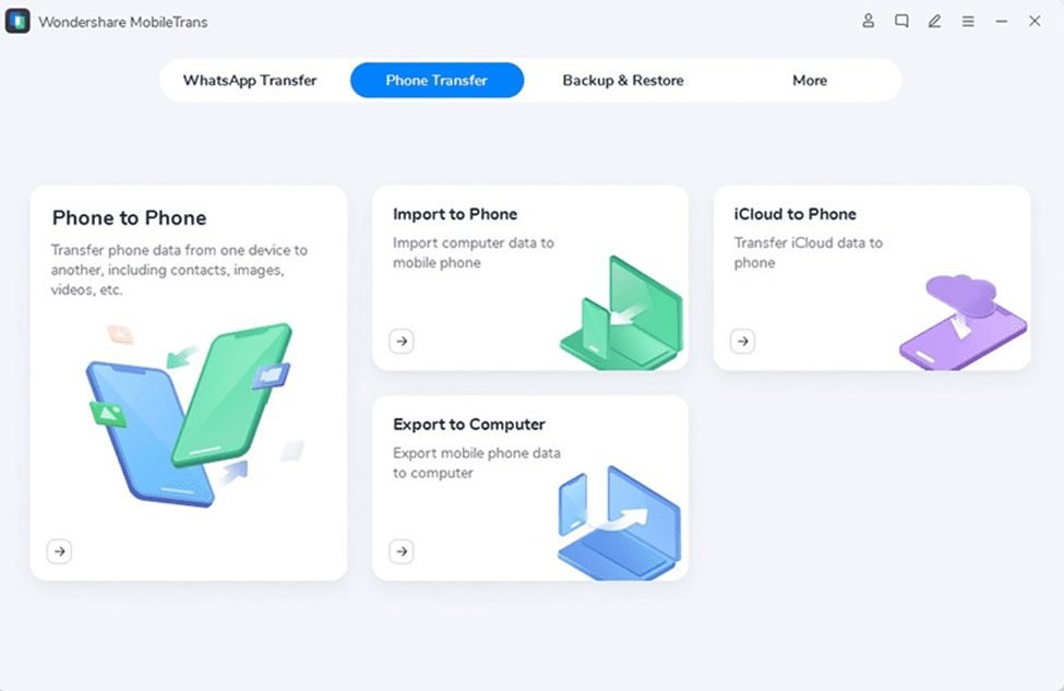 How to use Wondershare MobileTrans Phone Transfer to transfer data from Android to Android