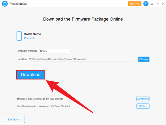 download firmware package passcodeGo