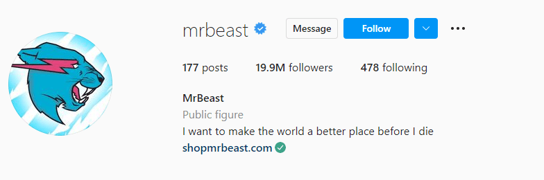 Mister Beast Instagram