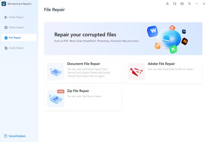 repair PowerPoint files with Repairit