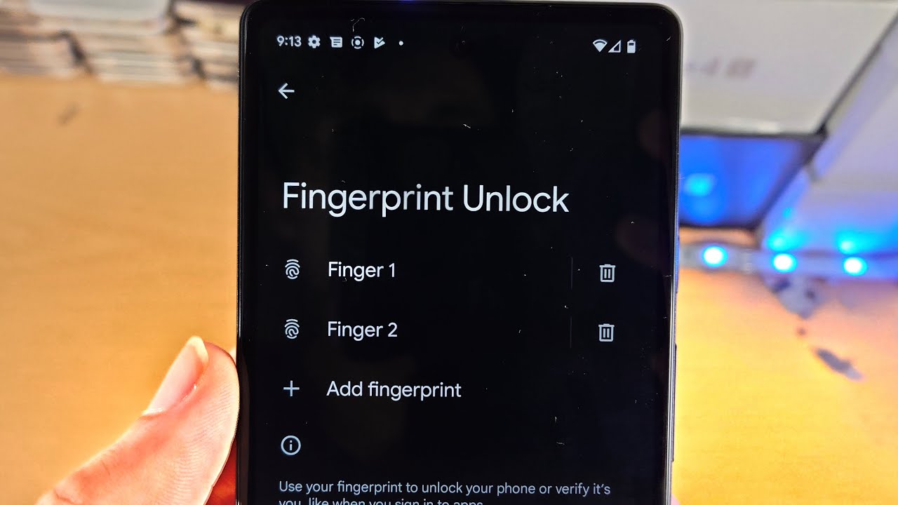 Deleting and Adding Fingerprint Again-on-pixel-6a
